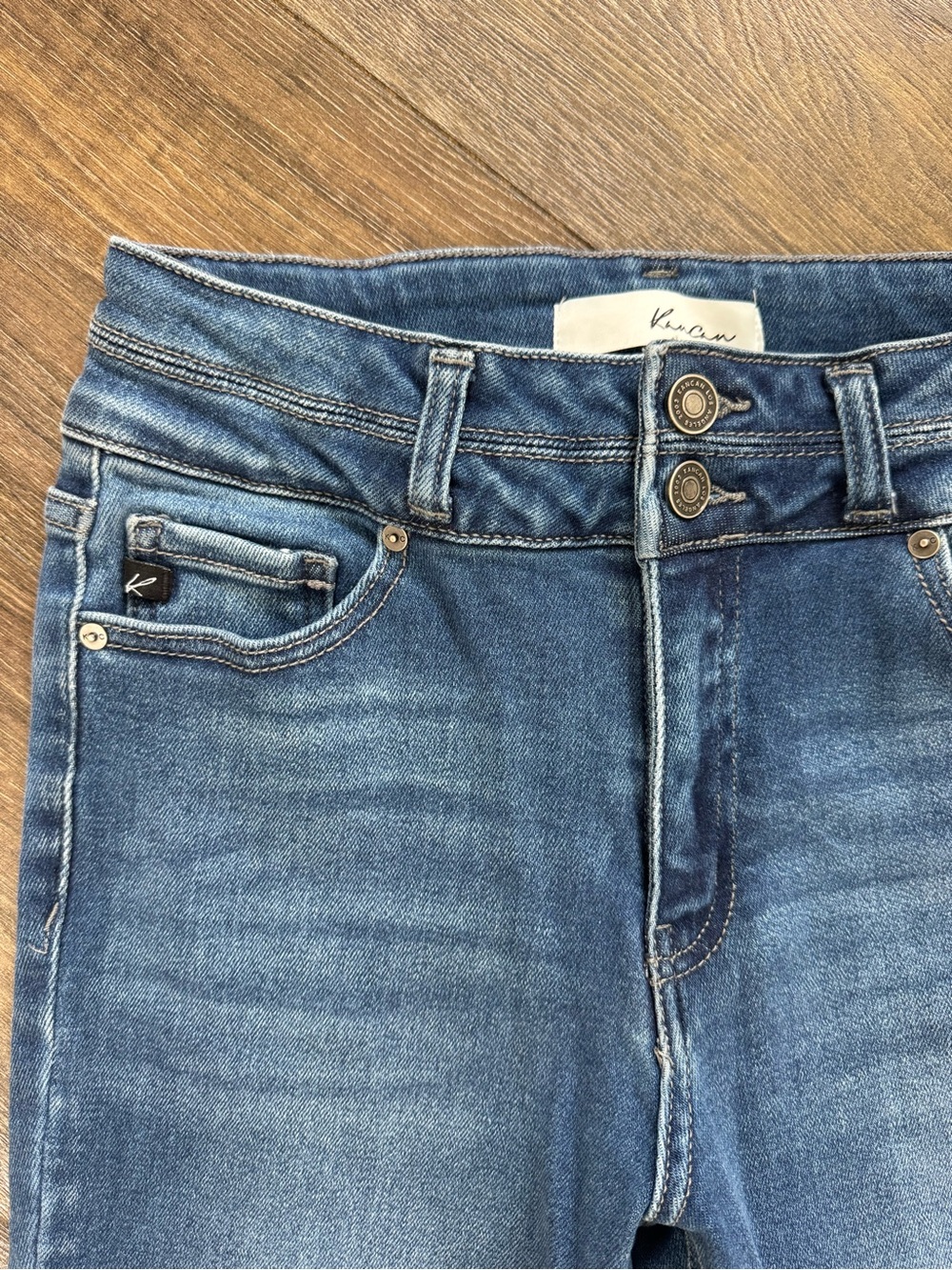 KanCan Flare Jeans Womens 9/28 Medium Wash Stretch High Rise - Picture 3 of 7